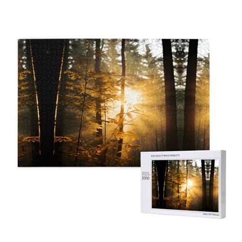 Poezjzw Only Puzzles For Adult 1000 Pieces Wooden Jigsaw For Family Friend Home Decor Wall Art 29.5 X 19.7 In von POEZJZW