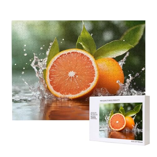 Poezjzw Orange Klassisches Puzzle für Erwachsene, 500 Teile, Holzpuzzle, moderne Wohnkultur, intellektuelles Spiel, 52 x 38 cm Poezjzw Orange Klassisches Puzzle für Erwachsene, 500 Teile, Holzpuzzle, moderne Wohnkultur, intellektuelles Spiel, 52 x 38 cm von POEZJZW