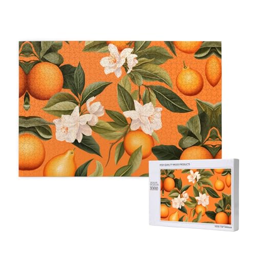Poezjzw Orange Summer Nahtlose Puzzles für Erwachsene, 1000 Teile, Holzpuzzle für Familie, Freunde, Heimdekoration, Wandkunst, 75 x 50 cm Poezjzw Orange Summer Nahtlose Puzzles für Erwachsene, 1000 Teile, Holzpuzzle für Familie, Freunde, Heimdekoration, Wandkunst, 75 x 50 cm von POEZJZW