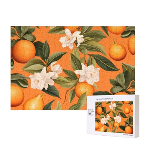 Poezjzw Orange Summer Nahtlose Puzzles für Erwachsene, 300 Teile, Holzpuzzle für Familie, Freunde, Heimdekoration, Wandkunst, 15,7 x 27,9 cm Poezjzw Orange Summer Nahtlose Puzzles für Erwachsene, 300 Teile, Holzpuzzle für Familie, Freunde, Heimdekoration, Wandkunst, 15,7 x 27,9 cm von POEZJZW