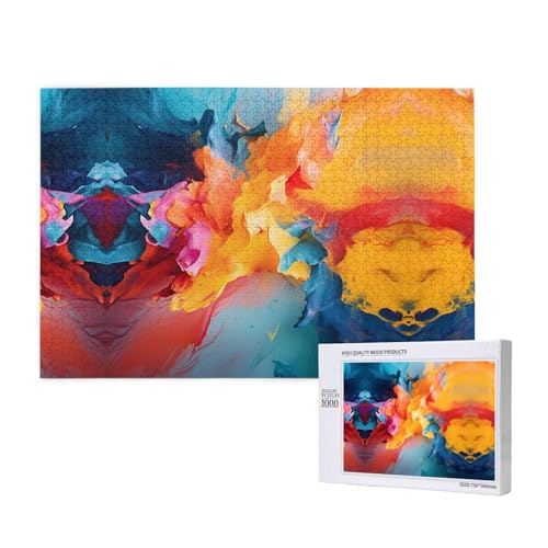 Poezjzw Paletten-Puzzles für Erwachsene, 1000 Teile, Holzpuzzle für Familie, Freunde, Heimdekoration, Wandkunst, 75 x 50 cm Poezjzw Paletten-Puzzles für Erwachsene, 1000 Teile, Holzpuzzle für Familie, Freunde, Heimdekoration, Wandkunst, 75 x 50 cm von POEZJZW