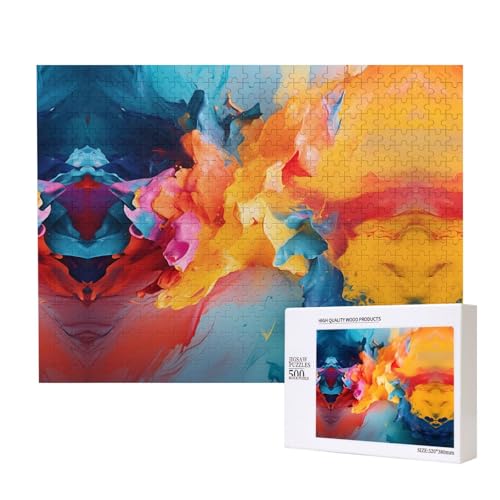 Poezjzw Paletten-Puzzles für Erwachsene, 500 Teile, Holzpuzzle für Familie, Freunde, Heimdekoration, Wandkunst, 50 x 38 cm von POEZJZW