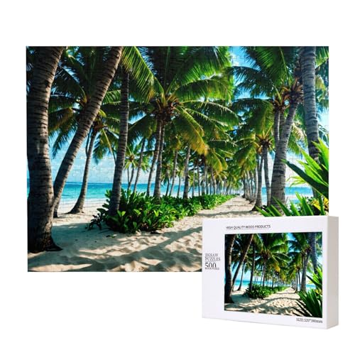 Poezjzw Palme klassisches Puzzle für Erwachsene, 500 Teile, Holzpuzzle, moderne Wohnkultur, intellektuelles Spiel, 52 x 38 cm Poezjzw Palme klassisches Puzzle für Erwachsene, 500 Teile, Holzpuzzle, moderne Wohnkultur, intellektuelles Spiel, 52 x 38 cm von POEZJZW