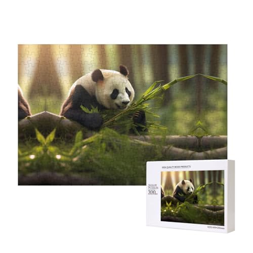 Poezjzw Panda isst Bambus-Puzzles für Erwachsene, 300 Teile, Holzpuzzle für Familie, Freunde, Heimdekoration, Wandkunst, 15,7 x 27,9 cm Poezjzw Panda isst Bambus-Puzzles für Erwachsene, 300 Teile, Holzpuzzle für Familie, Freunde, Heimdekoration, Wandkunst, 15,7 x 27,9 cm von POEZJZW