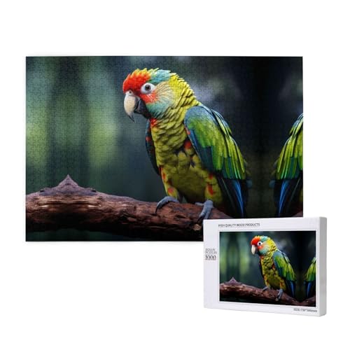 Poezjzw Papageien-Puzzles für Erwachsene, 1000 Teile, Holzpuzzle für Familie, Freunde, Heimdekoration, Wandkunst, 75 x 50 cm Poezjzw Papageien-Puzzles für Erwachsene, 1000 Teile, Holzpuzzle für Familie, Freunde, Heimdekoration, Wandkunst, 75 x 50 cm von POEZJZW