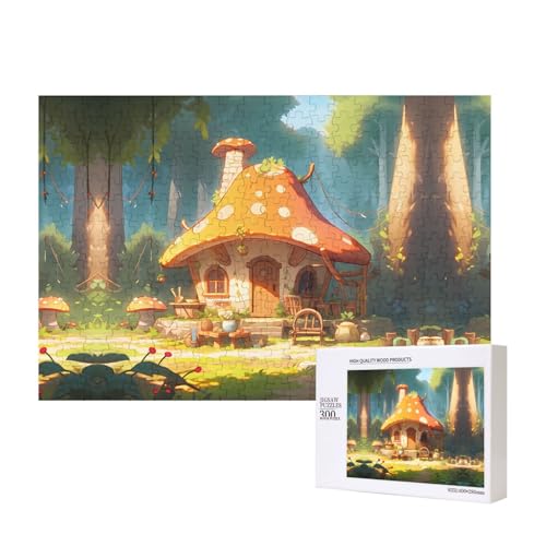 Poezjzw Pilzzimmer-Puzzles für Erwachsene, 300 Teile, Holzpuzzle für Familie, Freunde, Heimdekoration, Wandkunst, 15,7 x 27,9 cm Poezjzw Pilzzimmer-Puzzles für Erwachsene, 300 Teile, Holzpuzzle für Familie, Freunde, Heimdekoration, Wandkunst, 15,7 x 27,9 cm von POEZJZW