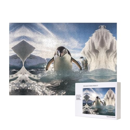 Poezjzw Pinguin-Schwimmpuzzles für Erwachsene, 300 Teile, Holzpuzzle für Familie, Freunde, Heimdekoration, Wandkunst, 15,7 x 27,9 cm Poezjzw Pinguin-Schwimmpuzzles für Erwachsene, 300 Teile, Holzpuzzle für Familie, Freunde, Heimdekoration, Wandkunst, 15,7 x 27,9 cm von POEZJZW