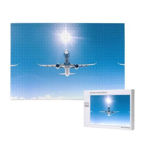 Poezjzw Planes Puzzles für Erwachsene, 1000 Teile, Holzpuzzle für Familie, Freunde, Heimdekoration, Wandkunst, 75 x 50 cm von POEZJZW