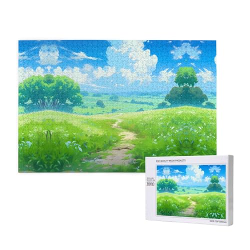 Poezjzw Plateau-Puzzles für Erwachsene, 1000 Teile, Holzpuzzle für Familie, Freunde, Heimdekoration, Wandkunst, 75 x 50 cm Poezjzw Plateau-Puzzles für Erwachsene, 1000 Teile, Holzpuzzle für Familie, Freunde, Heimdekoration, Wandkunst, 75 x 50 cm von POEZJZW