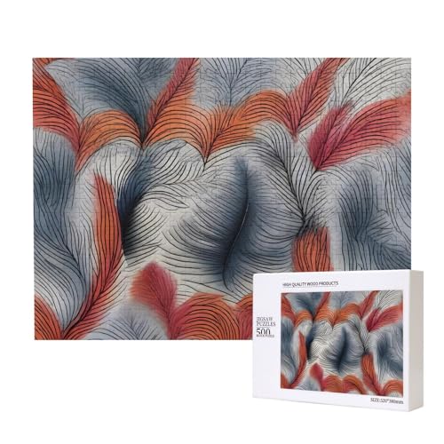 Poezjzw Plume Klassisches Puzzle für Erwachsene, 500 Teile, Holzpuzzle, moderne Wohnkultur, intellektuelles Spiel, 52 x 38 cm Poezjzw Plume Klassisches Puzzle für Erwachsene, 500 Teile, Holzpuzzle, moderne Wohnkultur, intellektuelles Spiel, 52 x 38 cm von POEZJZW