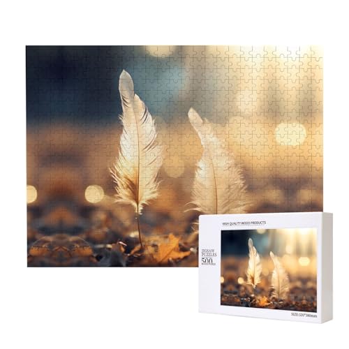Poezjzw Plume Puzzles für Erwachsene, Holzpuzzle für Familie, Freunde, Heimdekoration, Wandkunst, 500 x 38 cm Poezjzw Plume Puzzles für Erwachsene, Holzpuzzle für Familie, Freunde, Heimdekoration, Wandkunst, 500 x 38 cm von POEZJZW