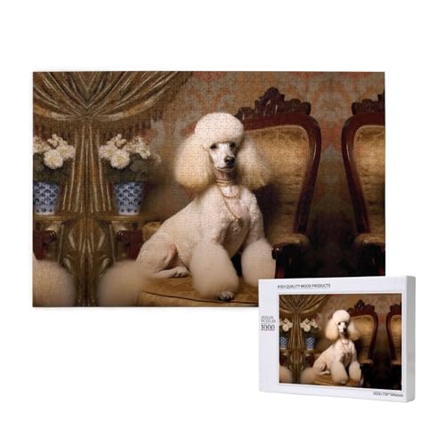 Poezjzw Pudel-Puzzles für Erwachsene, 1000 Teile, Holzpuzzle für Familie, Freunde, Heimdekoration, Wandkunst, 75 x 50 cm Poezjzw Pudel-Puzzles für Erwachsene, 1000 Teile, Holzpuzzle für Familie, Freunde, Heimdekoration, Wandkunst, 75 x 50 cm von POEZJZW