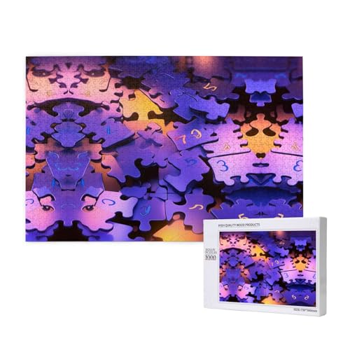 Poezjzw Puzzle für Erwachsene, 1000 Teile, Holzpuzzle für Familie, Freunde, Heimdekoration, Wandkunst, 75 x 50 cm von POEZJZW