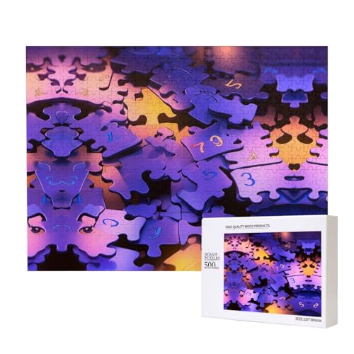 Poezjzw Puzzle für Erwachsene, 500 Teile, Holzpuzzle für Familie, Freunde, Heimdekoration, Wandkunst, 50 x 38 cm Poezjzw Puzzle für Erwachsene, 500 Teile, Holzpuzzle für Familie, Freunde, Heimdekoration, Wandkunst, 50 x 38 cm von POEZJZW