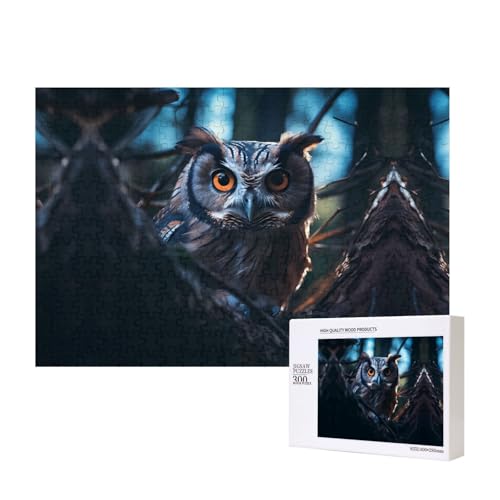 Poezjzw Puzzle mit Eulenaugen für Erwachsene, 300 Teile, Holzpuzzle für Familie, Freunde, Heimdekoration, Wandkunst, 15,7 x 27,9 cm Poezjzw Puzzle mit Eulenaugen für Erwachsene, 300 Teile, Holzpuzzle für Familie, Freunde, Heimdekoration, Wandkunst, 15,7 x 27,9 cm von POEZJZW