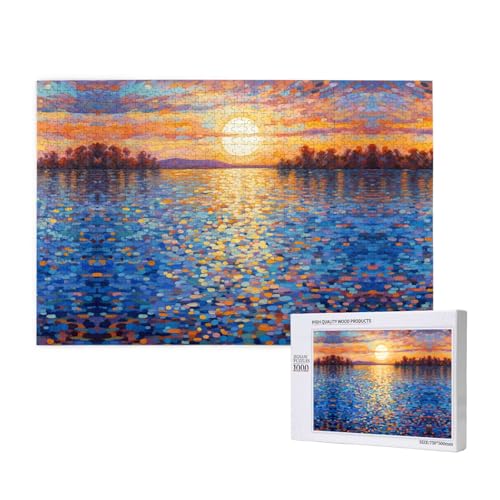Poezjzw Puzzle mit warmem Sonnenuntergang für Erwachsene, 1000 Teile, Holzpuzzle für Familie, Freunde, Heimdekoration, Wandkunst, 75 x 50 cm Poezjzw Puzzle mit warmem Sonnenuntergang für Erwachsene, 1000 Teile, Holzpuzzle für Familie, Freunde, Heimdekoration, Wandkunst, 75 x 50 cm von POEZJZW