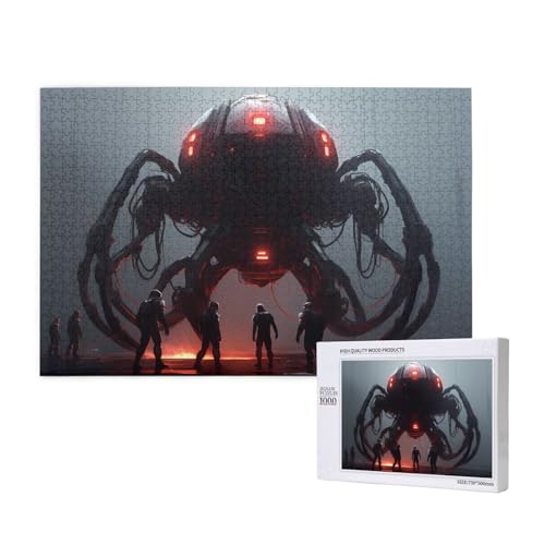 Poezjzw Puzzles für Erwachsene, 1000 Teile, geeignet für Familienfreizeit und Verbesserung der praktischen Fähigkeit, Spinne, mechanisches Muster von POEZJZW
