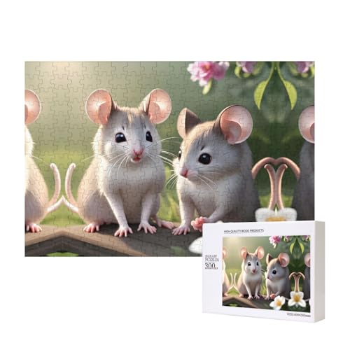 Poezjzw Puzzles für Erwachsene, 300 Teile, geeignet für Familienfreizeit und Verbesserung der Hands-on-Fähigkeit, Maus-verliebtes Muster Poezjzw Puzzles für Erwachsene, 300 Teile, geeignet für Familienfreizeit und Verbesserung der Hands-on-Fähigkeit, Maus-verliebtes Muster von POEZJZW