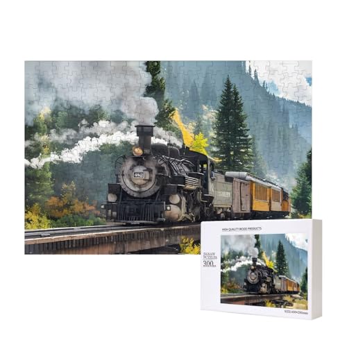Poezjzw Puzzles für Erwachsene, 300 Teile, geeignet für Familienfreizeit und Verbesserung der praktischen Fähigkeit, Dampfzug-Muster Poezjzw Puzzles für Erwachsene, 300 Teile, geeignet für Familienfreizeit und Verbesserung der praktischen Fähigkeit, Dampfzug-Muster von POEZJZW