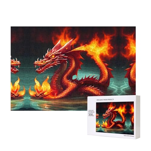 Poezjzw Puzzles für Erwachsene, 300 Teile, geeignet für Familienfreizeit und Verbesserung der praktischen Fähigkeit, Drachenkönig im Feuer Muster Poezjzw Puzzles für Erwachsene, 300 Teile, geeignet für Familienfreizeit und Verbesserung der praktischen Fähigkeit, Drachenkönig im Feuer Muster von POEZJZW