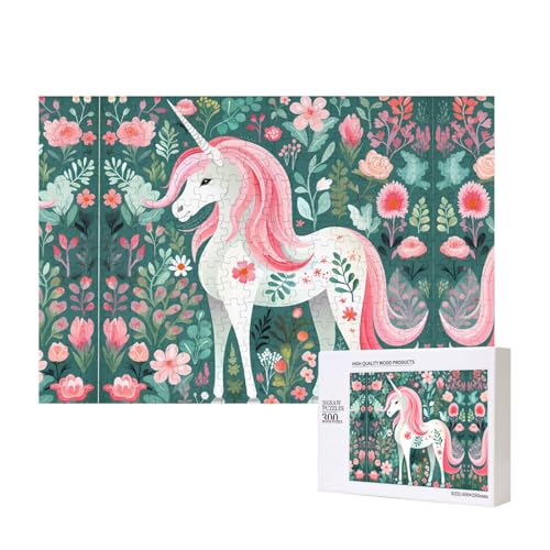 Poezjzw Puzzles für Erwachsene, 300 Teile, geeignet für Familienfreizeit und Verbesserung der praktischen Fähigkeit, Einhorn mit rosa Haarmuster Poezjzw Puzzles für Erwachsene, 300 Teile, geeignet für Familienfreizeit und Verbesserung der praktischen Fähigkeit, Einhorn mit rosa Haarmuster von POEZJZW