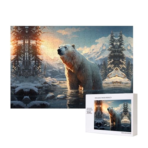 Poezjzw Puzzles für Erwachsene, 300 Teile, geeignet für Familienfreizeit und Verbesserung der praktischen Fähigkeit, Eisbär im Winter Muster Poezjzw Puzzles für Erwachsene, 300 Teile, geeignet für Familienfreizeit und Verbesserung der praktischen Fähigkeit, Eisbär im Winter Muster von POEZJZW