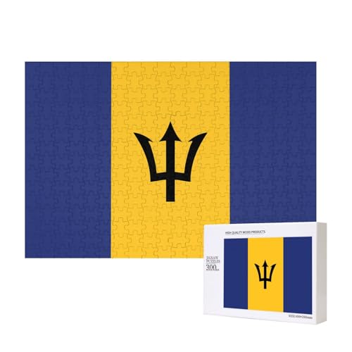Poezjzw Puzzles für Erwachsene, 300 Teile, geeignet für Familienfreizeit und Verbesserung der praktischen Fähigkeit, Flagge von Barbados Muster Poezjzw Puzzles für Erwachsene, 300 Teile, geeignet für Familienfreizeit und Verbesserung der praktischen Fähigkeit, Flagge von Barbados Muster von POEZJZW