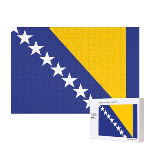 Poezjzw Puzzles für Erwachsene, 300 Teile, geeignet für Familienfreizeit und Verbesserung der praktischen Fähigkeit, Flagge von Bosnien und Herzegowina Muster Poezjzw Puzzles für Erwachsene, 300 Teile, geeignet für Familienfreizeit und Verbesserung der praktischen Fähigkeit, Flagge von Bosnien und Herzegowina Muster von POEZJZW