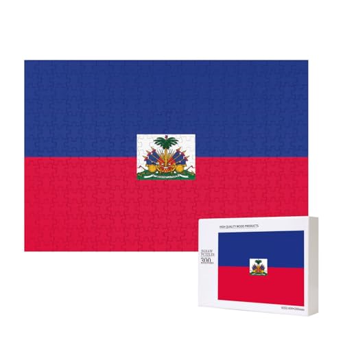 Poezjzw Puzzles für Erwachsene, 300 Teile, geeignet für Familienfreizeit und Verbesserung der praktischen Fähigkeit, Haitianisches Flaggenmuster Poezjzw Puzzles für Erwachsene, 300 Teile, geeignet für Familienfreizeit und Verbesserung der praktischen Fähigkeit, Haitianisches Flaggenmuster von POEZJZW