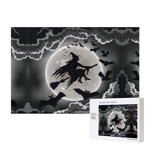 Poezjzw Puzzles für Erwachsene, 300 Teile, geeignet für Familienfreizeit und Verbesserung der praktischen Fähigkeit, Halloween-Hexenmuster Poezjzw Puzzles für Erwachsene, 300 Teile, geeignet für Familienfreizeit und Verbesserung der praktischen Fähigkeit, Halloween-Hexenmuster von POEZJZW