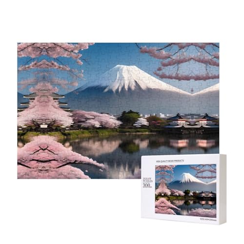 Poezjzw Puzzles für Erwachsene, 300 Teile, geeignet für Familienfreizeit und Verbesserung der praktischen Fähigkeit, Mt. Fuji im Frühjahrsmuster Poezjzw Puzzles für Erwachsene, 300 Teile, geeignet für Familienfreizeit und Verbesserung der praktischen Fähigkeit, Mt. Fuji im Frühjahrsmuster von POEZJZW