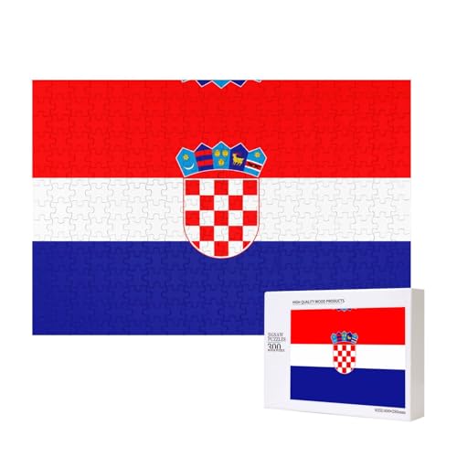 Poezjzw Puzzles für Erwachsene, 300 Teile, geeignet für Familienfreizeit und Verbesserung der praktischen Fähigkeit, Republik Kroatien Flaggenmuster Poezjzw Puzzles für Erwachsene, 300 Teile, geeignet für Familienfreizeit und Verbesserung der praktischen Fähigkeit, Republik Kroatien Flaggenmuster von POEZJZW