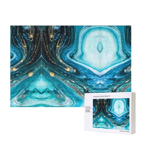 Poezjzw Puzzles für Erwachsene, 300 Teile, geeignet für Familienfreizeit und Verbesserung der praktischen Fähigkeit, Türkis, Blau, Gold, Marmormuster Poezjzw Puzzles für Erwachsene, 300 Teile, geeignet für Familienfreizeit und Verbesserung der praktischen Fähigkeit, Türkis, Blau, Gold, Marmormuster von POEZJZW