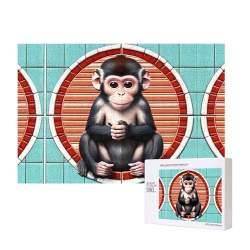 Poezjzw Puzzles für Erwachsene, 300 Teile, geeignet für Familienfreizeit und Verbesserung der praktischen Fähigkeit, das stille Affenmuster Poezjzw Puzzles für Erwachsene, 300 Teile, geeignet für Familienfreizeit und Verbesserung der praktischen Fähigkeit, das stille Affenmuster von POEZJZW