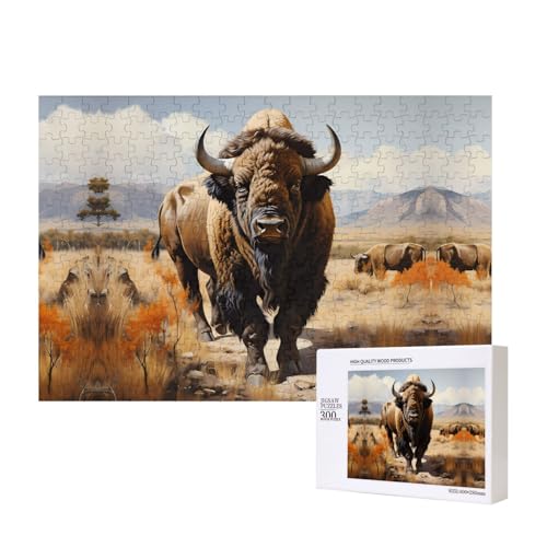 Poezjzw Puzzles für Erwachsene, 300 Teile, geeignet für Familienfreizeit und Verbesserung der praktischen Fähigkeit, nordamerikanisches Bison-Herdenmuster Poezjzw Puzzles für Erwachsene, 300 Teile, geeignet für Familienfreizeit und Verbesserung der praktischen Fähigkeit, nordamerikanisches Bison-Herdenmuster von POEZJZW