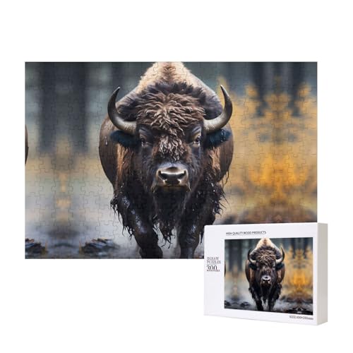 Poezjzw Puzzles für Erwachsene, 300 Teile, geeignet für Familienfreizeit und Verbesserung der praktischen Fähigkeit, nordamerikanisches Bison-Muster Poezjzw Puzzles für Erwachsene, 300 Teile, geeignet für Familienfreizeit und Verbesserung der praktischen Fähigkeit, nordamerikanisches Bison-Muster von POEZJZW