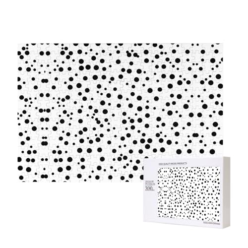 Poezjzw Puzzles für Erwachsene, 300 Teile, geeignet für Familienfreizeit und Verbesserung der praktischen Fähigkeit, schwarz-weißes Punktemuster Poezjzw Puzzles für Erwachsene, 300 Teile, geeignet für Familienfreizeit und Verbesserung der praktischen Fähigkeit, schwarz-weißes Punktemuster von POEZJZW