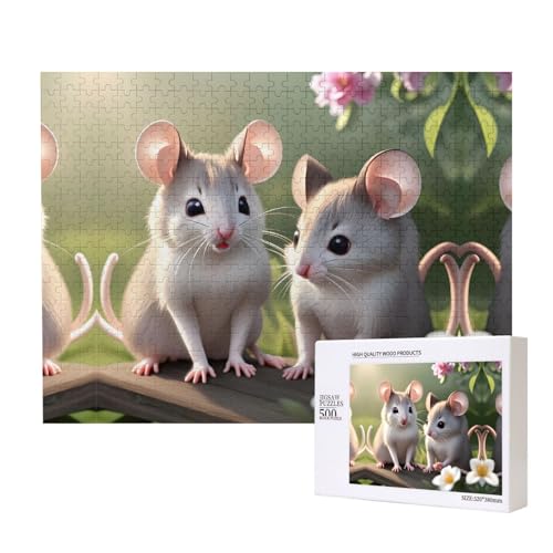 Poezjzw Puzzles für Erwachsene, 500 Teile, geeignet für Familienfreizeit und Verbesserung der Hands-on-Fähigkeit, Maus-verliebtes Muster Poezjzw Puzzles für Erwachsene, 500 Teile, geeignet für Familienfreizeit und Verbesserung der Hands-on-Fähigkeit, Maus-verliebtes Muster von POEZJZW