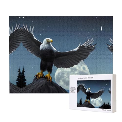 Poezjzw Puzzles für Erwachsene, 500 Teile, geeignet für Familienfreizeit und Verbesserung der praktischen Fähigkeit, Adler unter den Sternen Muster Poezjzw Puzzles für Erwachsene, 500 Teile, geeignet für Familienfreizeit und Verbesserung der praktischen Fähigkeit, Adler unter den Sternen Muster von POEZJZW