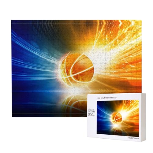 Poezjzw Puzzles für Erwachsene, 500 Teile, geeignet für Familienfreizeit und Verbesserung der praktischen Fähigkeit, Ball-Basketball-Muster Poezjzw Puzzles für Erwachsene, 500 Teile, geeignet für Familienfreizeit und Verbesserung der praktischen Fähigkeit, Ball-Basketball-Muster von POEZJZW