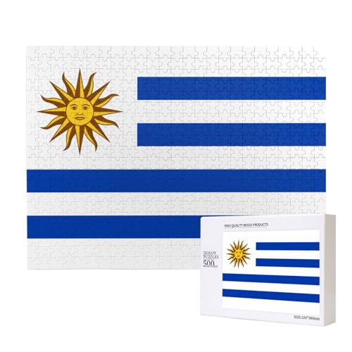 Poezjzw Puzzles für Erwachsene, 500 Teile, geeignet für Familienfreizeit und Verbesserung der praktischen Fähigkeit, Flagge von Uruguay Muster Poezjzw Puzzles für Erwachsene, 500 Teile, geeignet für Familienfreizeit und Verbesserung der praktischen Fähigkeit, Flagge von Uruguay Muster von POEZJZW