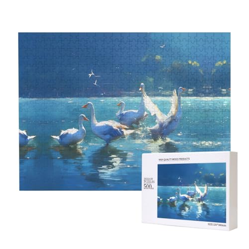 Poezjzw Puzzles für Erwachsene, 500 Teile, geeignet für Familienfreizeit und Verbesserung der praktischen Fähigkeit, Gänseflocken Poezjzw Puzzles für Erwachsene, 500 Teile, geeignet für Familienfreizeit und Verbesserung der praktischen Fähigkeit, Gänseflocken von POEZJZW