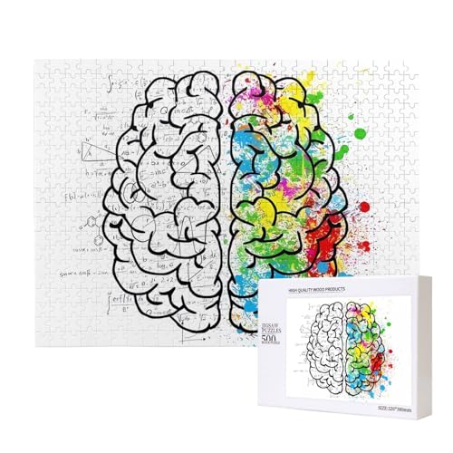 Poezjzw Puzzles für Erwachsene, 500 Teile, geeignet für Familienfreizeit und Verbesserung der praktischen Fähigkeit, Geometrie, Gehirnbild mit Wissenschaftsmuster Poezjzw Puzzles für Erwachsene, 500 Teile, geeignet für Familienfreizeit und Verbesserung der praktischen Fähigkeit, Geometrie, Gehirnbild mit Wissenschaftsmuster von POEZJZW