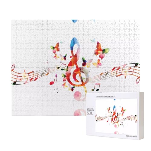 Poezjzw Puzzles für Erwachsene, 500 Teile, geeignet für Familienfreizeit und Verbesserung der praktischen Fähigkeit, Musik, Schmetterlingsmuster Poezjzw Puzzles für Erwachsene, 500 Teile, geeignet für Familienfreizeit und Verbesserung der praktischen Fähigkeit, Musik, Schmetterlingsmuster von POEZJZW