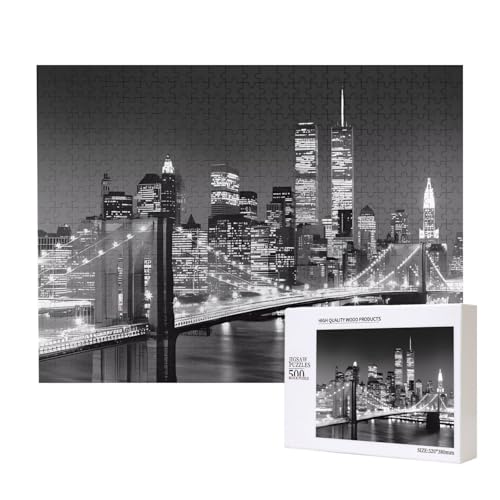 Poezjzw Puzzles für Erwachsene, 500 Teile, geeignet für Familienfreizeit und Verbesserung der praktischen Fähigkeit, New York Muster Poezjzw Puzzles für Erwachsene, 500 Teile, geeignet für Familienfreizeit und Verbesserung der praktischen Fähigkeit, New York Muster von POEZJZW