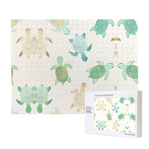 Poezjzw Puzzles für Erwachsene, 500 Teile, geeignet für Familienfreizeit und Verbesserung der praktischen Fähigkeit, Schildkrötenschreibemuster Poezjzw Puzzles für Erwachsene, 500 Teile, geeignet für Familienfreizeit und Verbesserung der praktischen Fähigkeit, Schildkrötenschreibemuster von POEZJZW