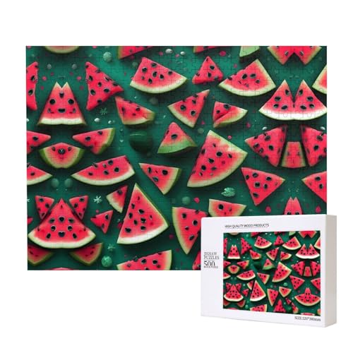 Poezjzw Puzzles für Erwachsene, 500 Teile, geeignet für Familienfreizeit und Verbesserung der praktischen Fähigkeit, Traum-Wassermelonen-Muster Poezjzw Puzzles für Erwachsene, 500 Teile, geeignet für Familienfreizeit und Verbesserung der praktischen Fähigkeit, Traum-Wassermelonen-Muster von POEZJZW