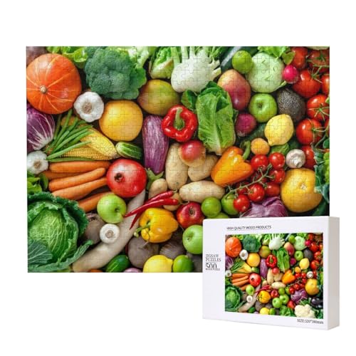 Poezjzw Puzzles für Erwachsene, 500 Teile, geeignet für Familienfreizeit und Verbesserung der praktischen Fähigkeit, frisches Obst und Gemüse Muster Poezjzw Puzzles für Erwachsene, 500 Teile, geeignet für Familienfreizeit und Verbesserung der praktischen Fähigkeit, frisches Obst und Gemüse Muster von POEZJZW