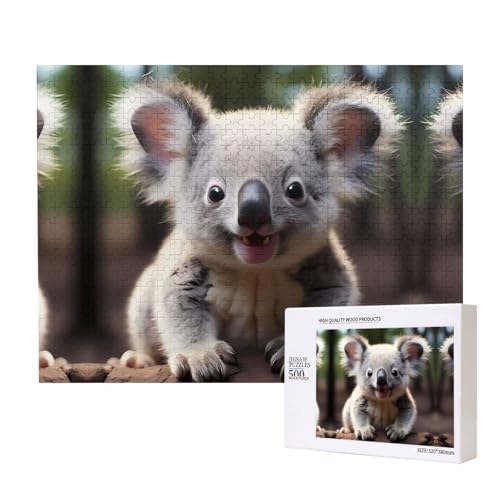 Poezjzw Puzzles für Erwachsene, 500 Teile, geeignet für Familienfreizeit und Verbesserung der praktischen Fähigkeit, niedliches Koala-Muster Poezjzw Puzzles für Erwachsene, 500 Teile, geeignet für Familienfreizeit und Verbesserung der praktischen Fähigkeit, niedliches Koala-Muster von POEZJZW