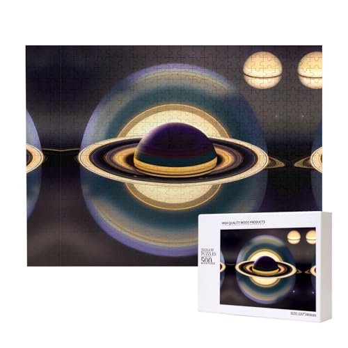 Poezjzw Puzzles für Erwachsene, 500 Teile, geeignet für Familienfreizeit und Verbesserung der praktischen Fähigkeit, schönes Saturn-Muster Poezjzw Puzzles für Erwachsene, 500 Teile, geeignet für Familienfreizeit und Verbesserung der praktischen Fähigkeit, schönes Saturn-Muster von POEZJZW